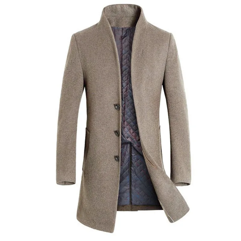Модные мужские куртки, верхняя одежда, Тренч, шерстяные пальто, длинные шерстяные пальто, ветровка, теплое зимнее пальто, повседневная мужская одежда Hombre