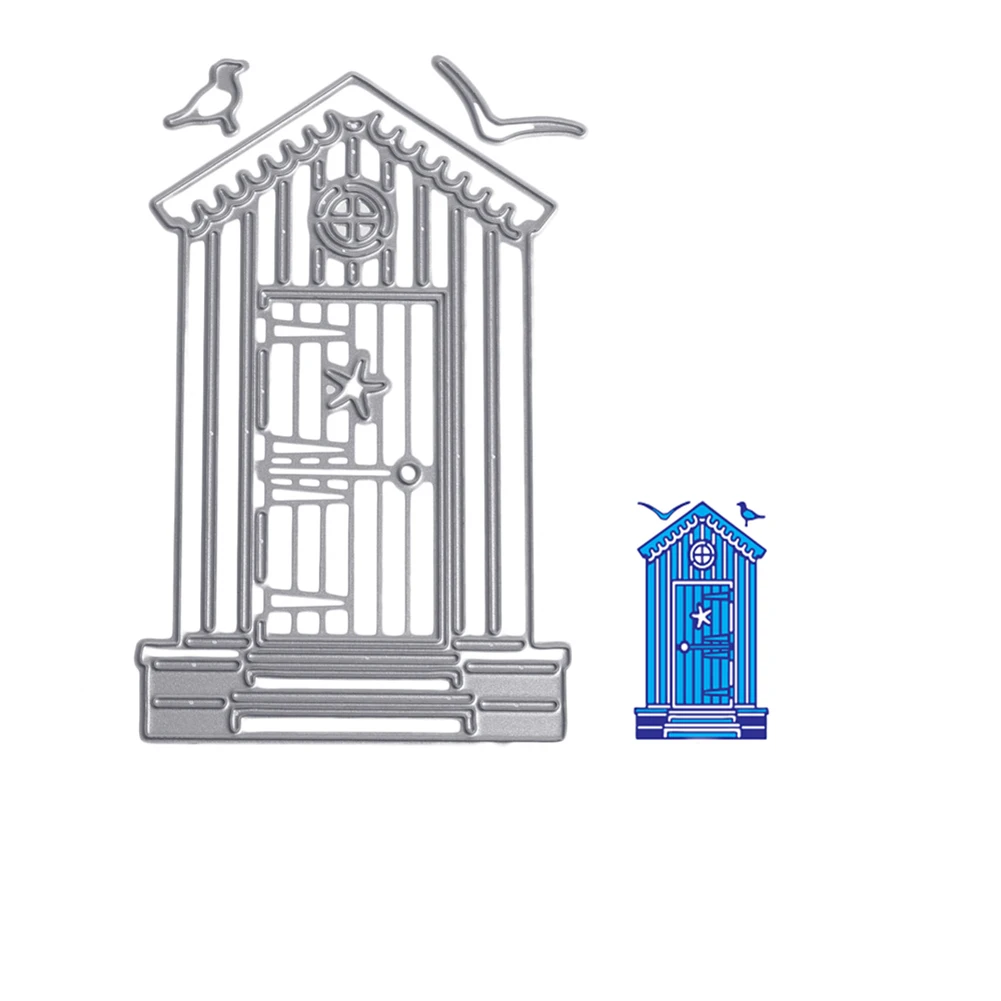 159 12 De Réductioncabane De Maison De Plage Et Oiseaux Découpe De Métal Pour Album à Faire Soi Même Album Photo Modèle De Dossier De Gaufrage