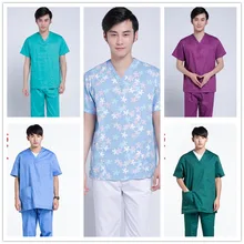 Новое поступление хлопок костюм медика Униформа больница медицинская одежда доктора хирургический костюм медицинские халаты