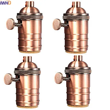 

IWHD DIY Retro Edison E27 Lamp Holder Base Lamp Holder Industrial Douille Soquete Vintage E27 Socket Bulb holder Fitting