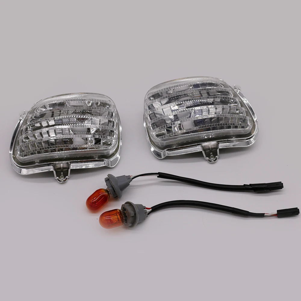 Motorcycle Front Turn Signals Indicator Lamp Blinker Lens Cover for