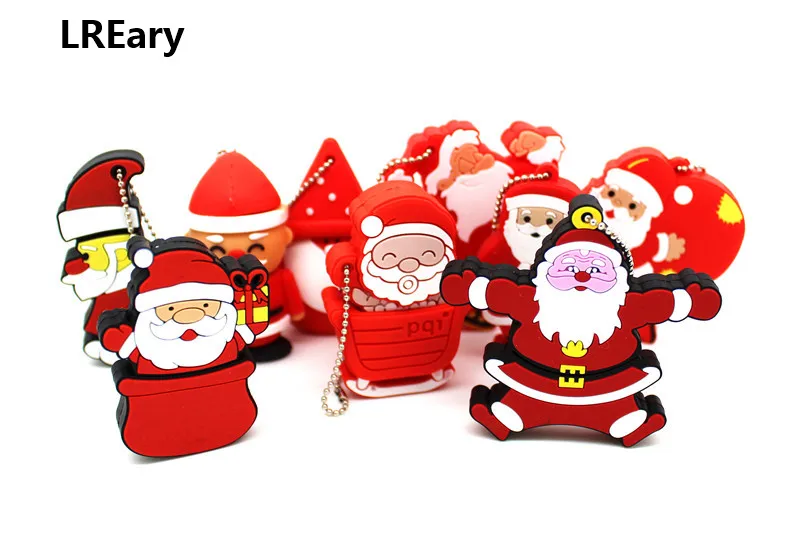 Мультфильм Санта Клаус флеш-диск USB 2,0 4 ГБ 8 ГБ 64 ГБ Рождество серии флешки 16 ГБ 32 ГБ флэш-накопитель в подарок