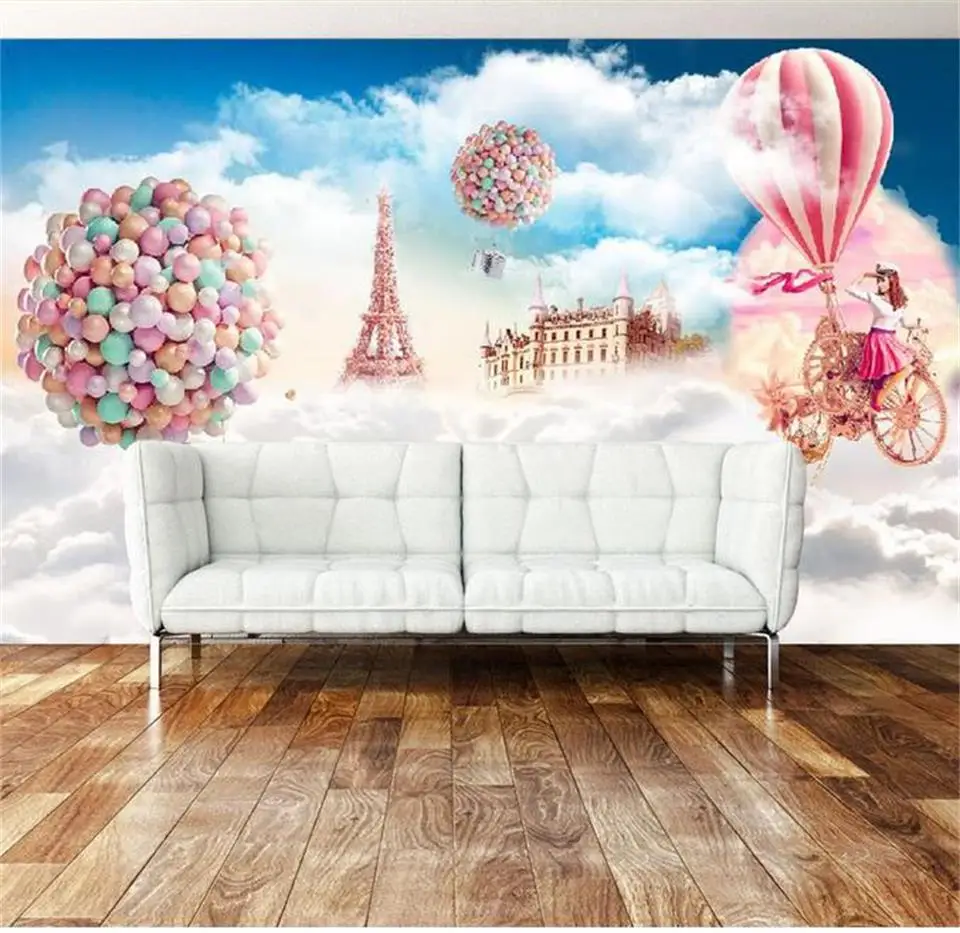 3d обои фотообои на заказ детская комната dream cloud fire balloon живопись диване ТВ фон для