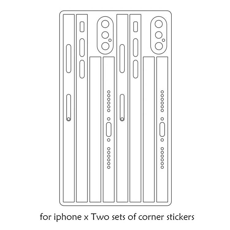 Novedad pegatina transparente ultrafina para iPhone X XS MAX borde lateral adhesivo para iPhone 8 8 más pegatina de película de hielo Novedad pegatina transparente ultrafina para iPhone X XS MAX borde lateral adhesivo para iPhone 8 8 más pegatina de película de hielo