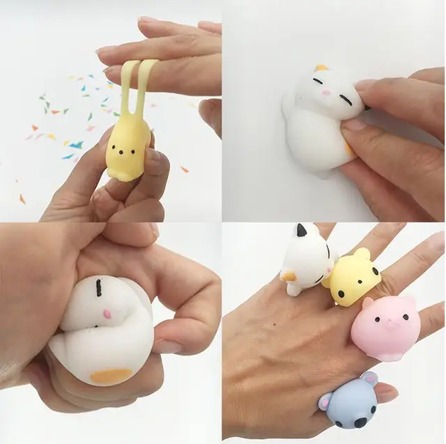 10Pcs All Different Cute Mochi Squishy Cat Slow Rising Squeeze Healing Fun Kids Kawaii Kids Adult Toy Stress Reliever Decor GYH 2
