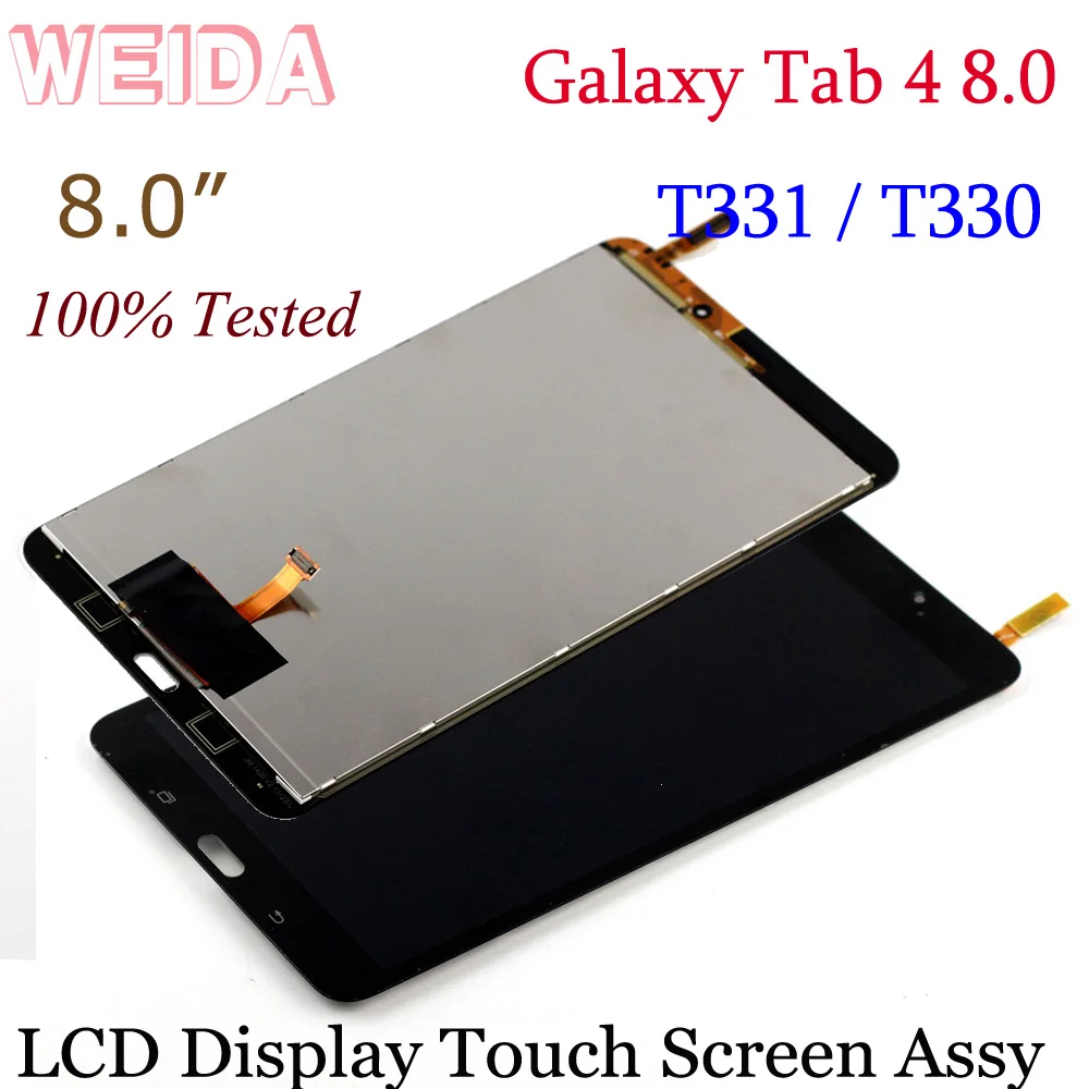 Замена ЖК-дисплея WEIDA " для samsung Galaxy Tab 4 8,0 T331 T330, ЖК-дисплей, сенсорный экран, SM-T330, wifi/SM-T331, 3G