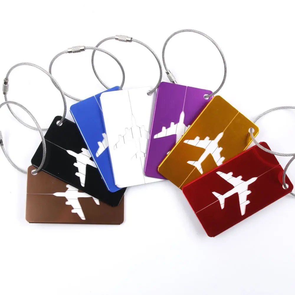luggage tag Airplane Square Shape ID Suitcase Identity Address Name