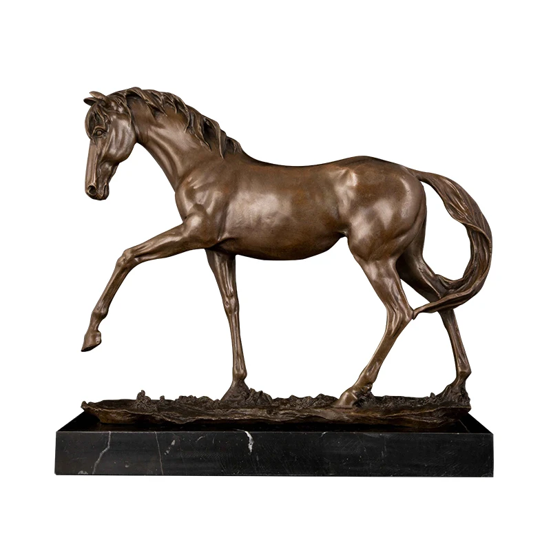 

Custom make bronze copper wild horse sculpture statue small size horse crafts office decoration