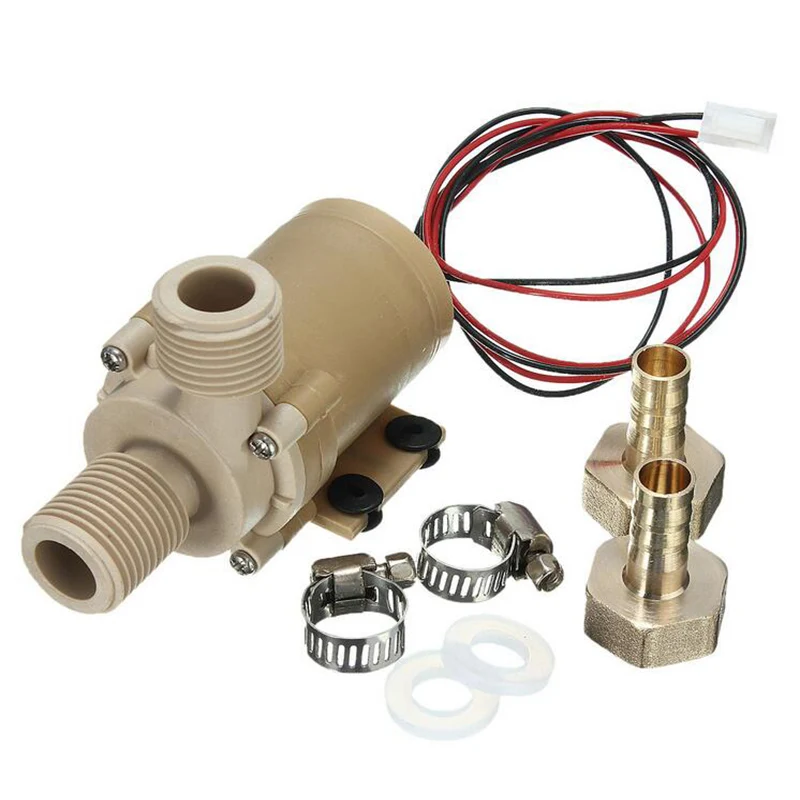 

DANIU DC 12V Solar Hot Water Circulation Pump Brushless Motor Water Pump