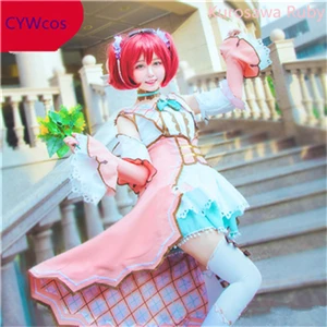 LoveLive солнце белый день Святого Валентина карты события Рико Sakurauchi Куросава Руби Косплэй костюм Рождественское праздничное платье для Для женщин - Цвет: Kurosawa Ruby