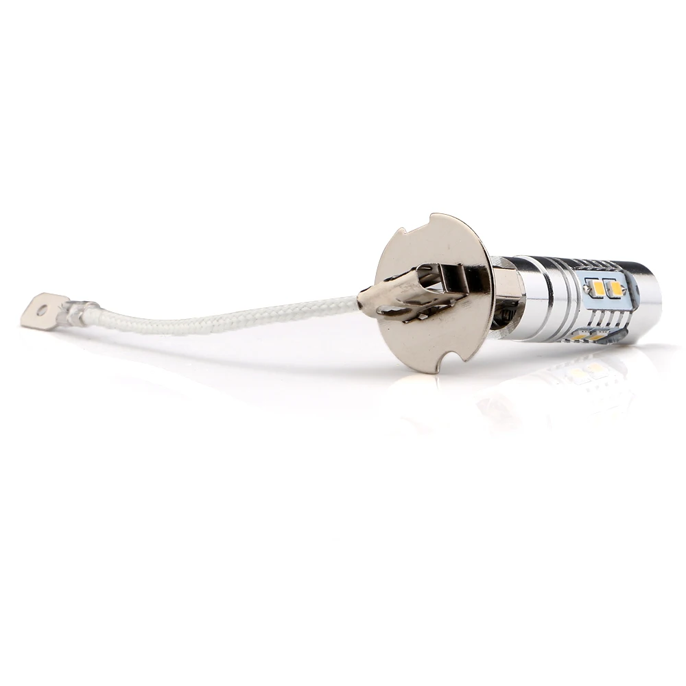 E-яркий 4 шт./лот AC/DC 12 V H3 Основание СИД 2323 10 SMD лампы линза насадка источник света поворотные сигнальные Вождение машин предупреждающий Туман лампа