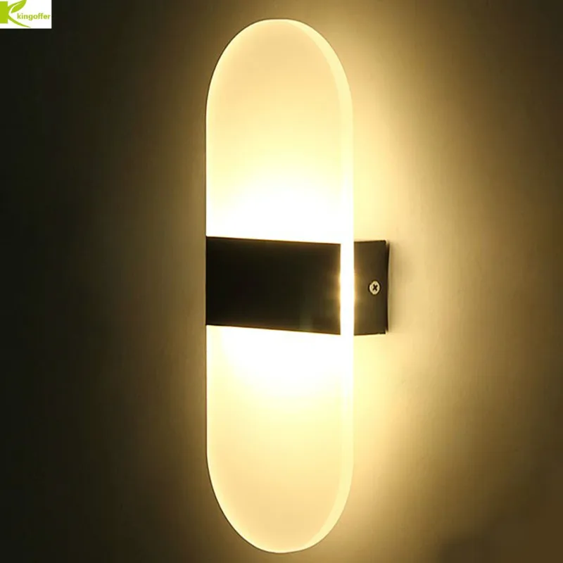 3 Вт/6 Вт/9 Вт/12 Вт Светодиодная круглая угловая акриловая настенная лампа luminaria AC110V 220 В для постельных принадлежностей гостиная комнатная