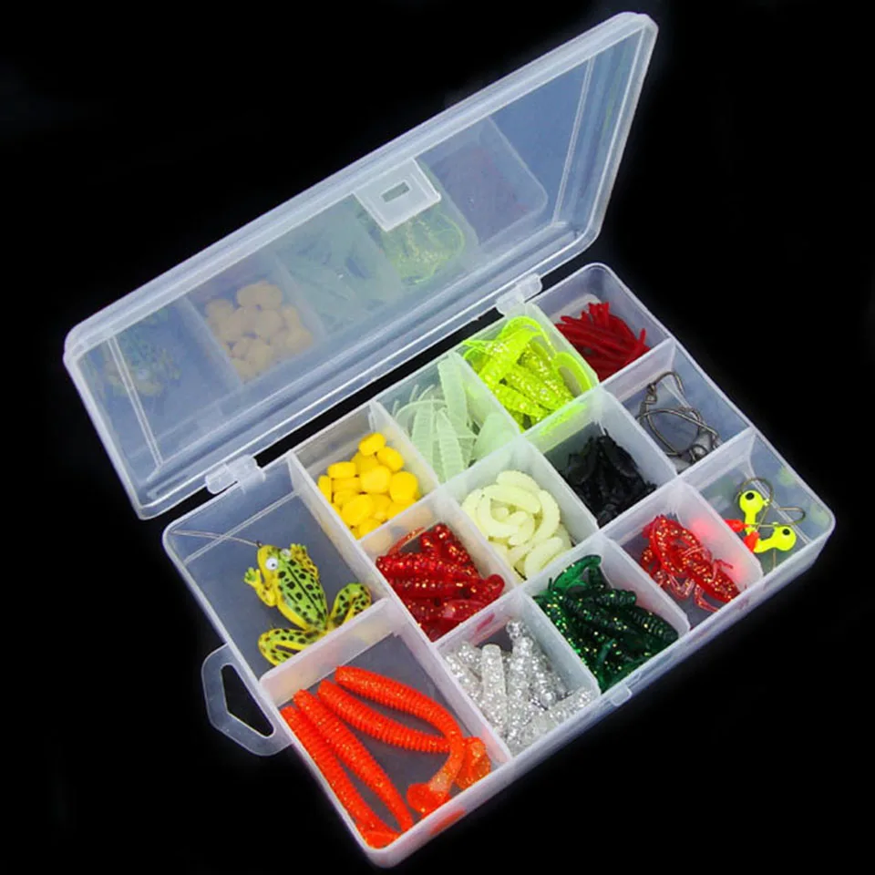 

129PCS/Lot Pesca Artificial Lure Set Japan Lure Bait 14 Type Fishing Worm Swimbaits Soft Lure Fishing Bait Fishing Lure with Box