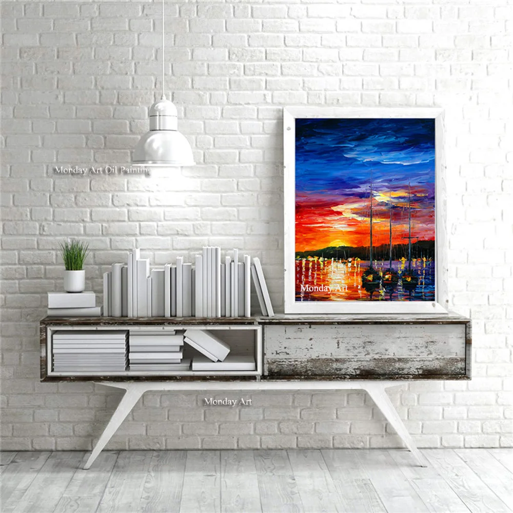 Beautiful-pier-oil-painting-canvas-picture-modern-bar-home-decoration-art-nordic-posters-wall-art-quadros