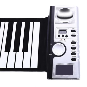 

61 Keys Piano Electronic Soft Keyboard Piano Portable 61 Keys Electronic Keyboard Toy Flexible Roll Up for Beginners