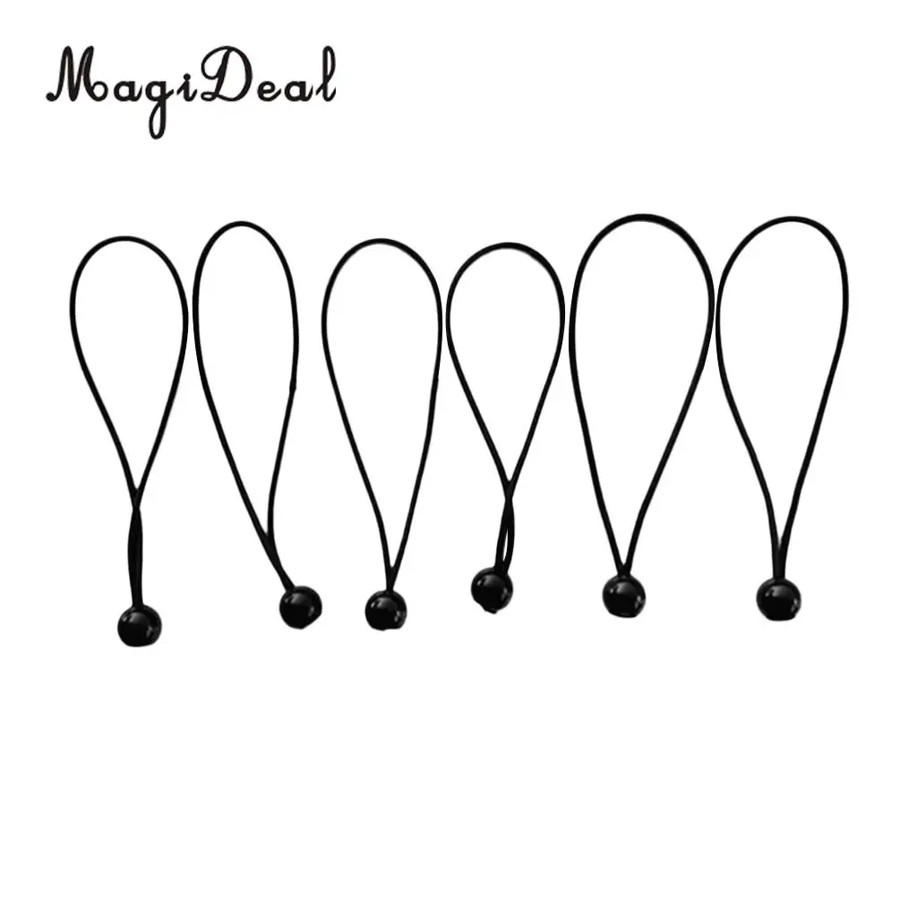 MagiDeal 6 Pieces 15cm Heavy Duty Ball Bungee Cord Tie down Cord Canopy Straps for Camping Hiking Tent Travell Accessories