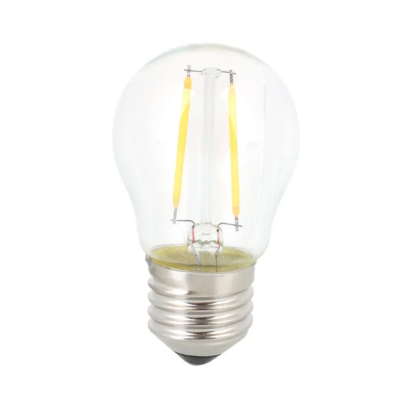 Retro LED Filament Light Lamp E27 2W 220-240V G45 Clear Glass Shell Vintage Led Bulb Decoration Lamp