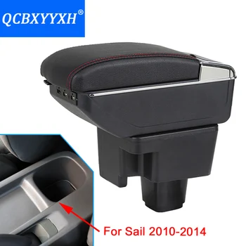 

For Chevrolet Sail 2010-2014 ABS&PU Armrest Box Central Store Content Box Cup Holder Interior Car-styling Products Accessory