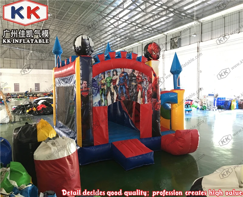 Праздничные комбинированные Джемперы супер герой надувной замок горка | Игрушки