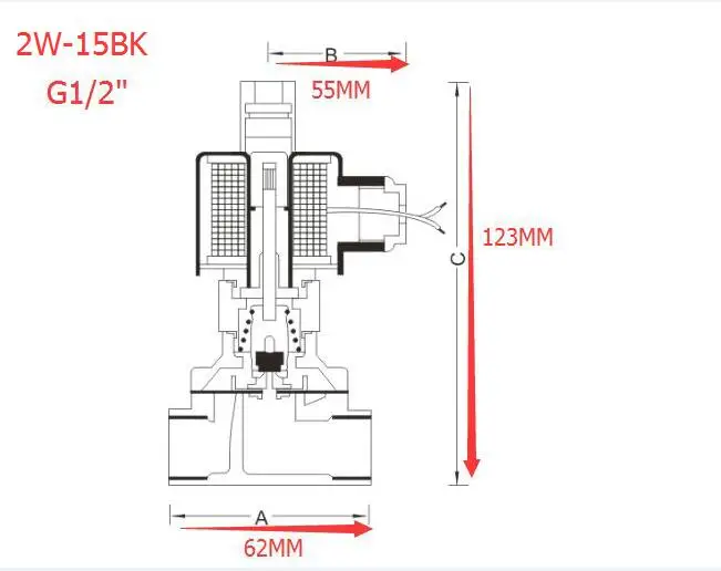 2/2 нержавеющая сталь нормально открытый электромагнитный клапан 220 v 12 v 1/2 витоновое уплотнение воды электрический клапан