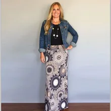 SAGACE юбка Женская высокая талия straigth Bodycon комфорт Бохо Печатных длинная юбка Национальные характеристики vadim 416