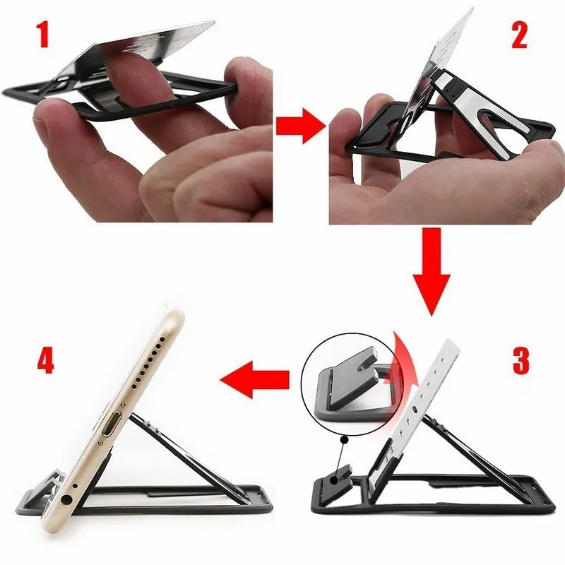 Portefeuille Universal Cell Phone Mini Card Stand Pocket Holder Desk Dock Cradle Table Desktop Kickstand for iPhone 6 7 iPad air (7)