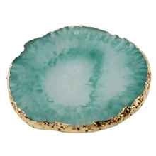 Пластина золотой край лака легко чистить профессиональный Палитра ногтей Живопись гель окраски смолы Агат изысканный