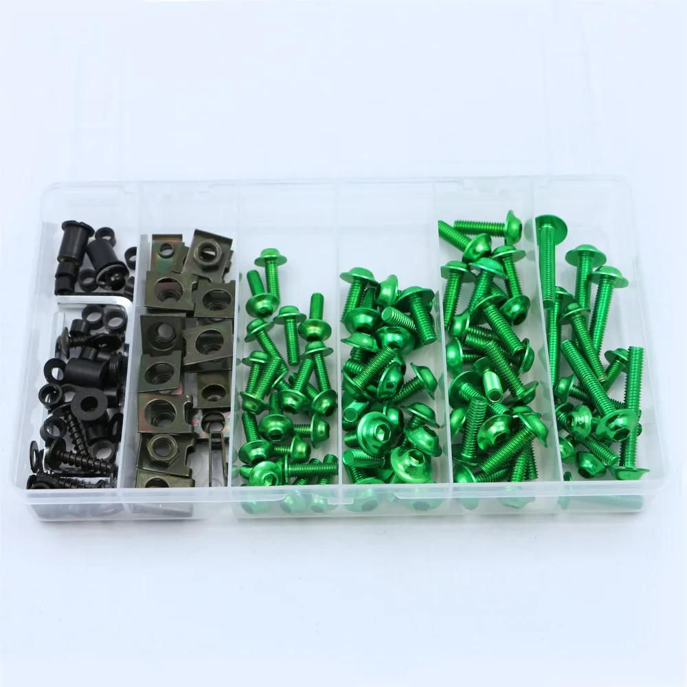 Полный комплект винтов для обтекаемых болтов подходит Kawasaki Ninja 300 EX250R ZX6R ZX7R ZX9R ZX10R