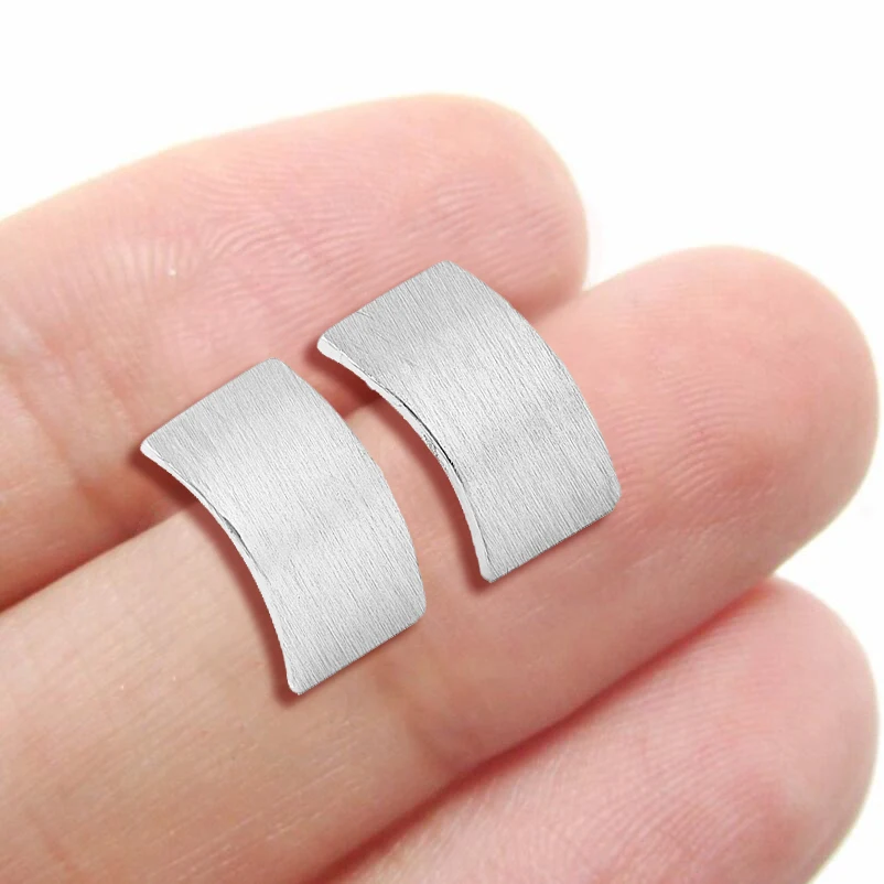 

Jisensp New Fashion Simple Jewelry Earrings Curved Bar Stud Earrings for Women Party Gifts aretes de mujer modernos 2018
