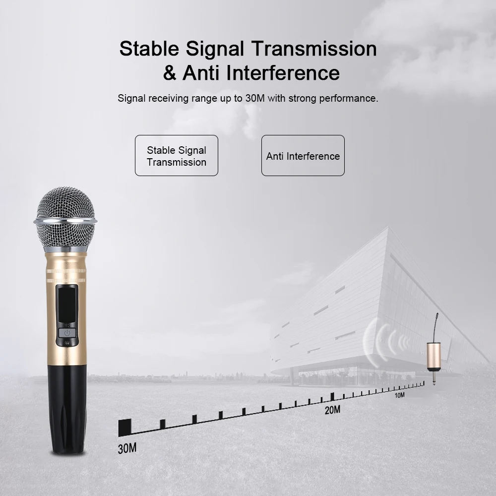 UHF беспроводной микрофон для караоке микрофон для встречи