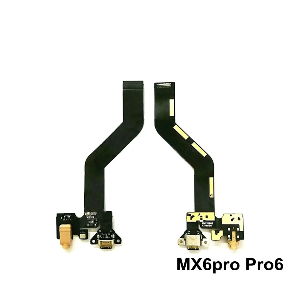 MX6 pro Pro6 Микрофонный модуль+ USB плата с зарядным портом, гибкий кабель, соединительные части для Meizu MX6 MX6pro Pro6, замена - Цвет: MX6 pro Pro6