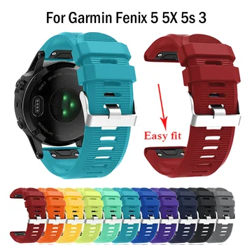 

26 22 20mm Watchband for Garmin Fenix 5X 5 5S Plus 3 3 HR Forerunner 935 Watch Quick Release Silicone Easy fit Wrist Band Strap