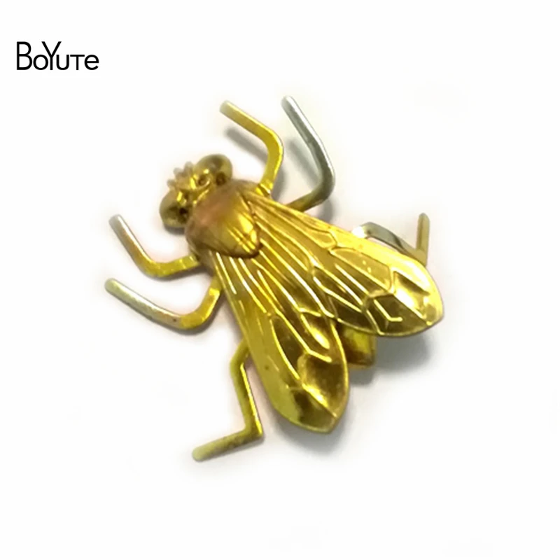 BoYuTe 10Pcs Metal Copper Fly Insect Stamping Plate Diy Hand Made Jewelry Accessories Parts