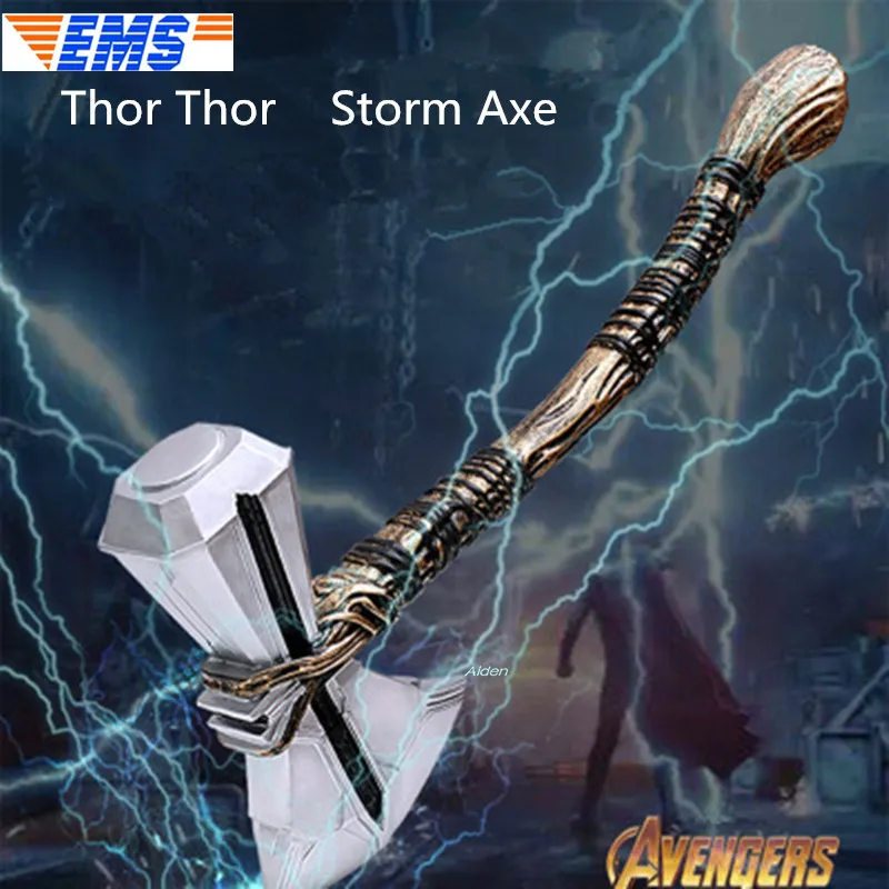 Мстители: Endgame супергерой Тор 1:1 Stormbreaker Косплей каучуковый реквизит фигурка Коллекционная модель игрушечная коробка 70 см Z1660