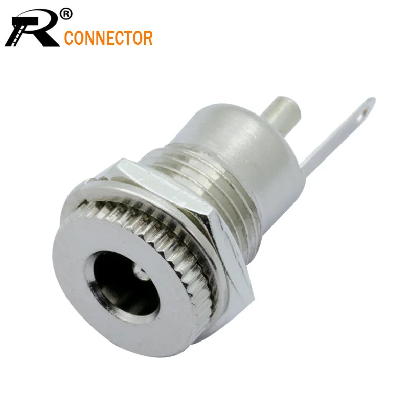 DC 30V 5A Metal 5.5x2.1mm DC Power Female Jack Panel Mount Socket Plug Connector