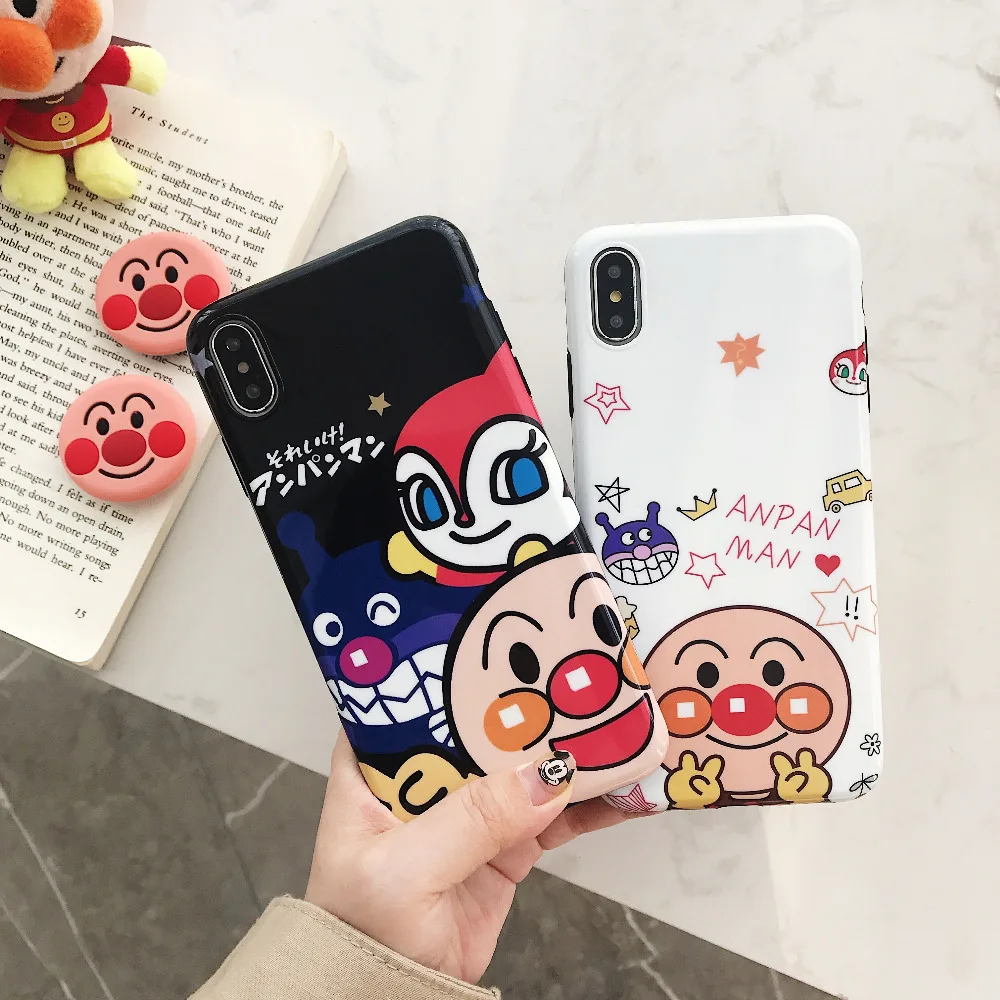 Для iphone 11 Pro Max силиконовый кронштейн мультфильм anpanman Мягкий мобильный чехол для телефона для iphone 6 6s 7 7plus 8 8plus X XR XS MAX чехол