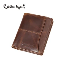 Cobbler Legend 2016 Modedesigner Berühmte Marke männer Echte Leder Geld Tasche Männlichen Geldbörsen Brieftasche Kreditkarte Reisepass