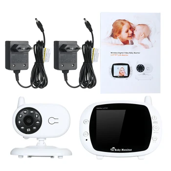 

NEW 2.4GHz Wireless Digital Video Baby sleeping Monitor Two-way Talk Back Temperature Monitoring Function Long Range AC100-240V