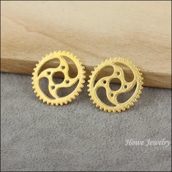 

90PCS charm steampunk gear Pendant gold color plated Zinc Alloy Fit Bracelet Necklace DIY Metal Jewelry Findings 60022