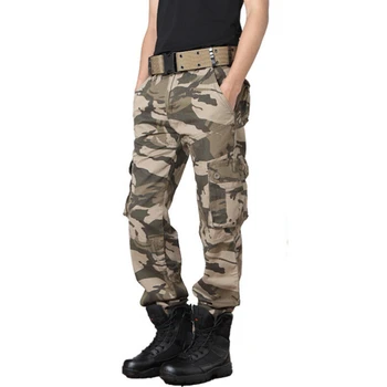 

Men's Cargo Pants 2017 New Arrival Men Camouflage Military Pants Multifunctional Pockets Tooling Trousers