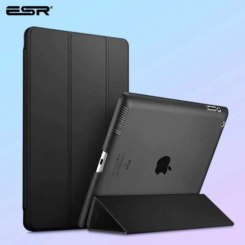 ESR for Apple ipad 2 3 4 Case Auto Sleep /Wake Up Flip PU Leather Cover for New ipad 2 ipad 4 Smart Stand Holder Coque Case