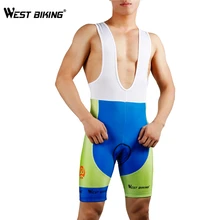 WEST BIKING Панталоны Велосипедный спорт нагрудники для Для мужчин шорты для езды мягкие колготки брюки 4D Компрессионные шорты с подкладкой брюки XS-5XL