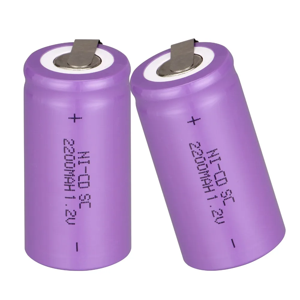 

Russia Seller 10Pieces 1.2V 2200mAh SC Ni-CD Rechargeable Battery nicd Sub C SC Replacement Batteries