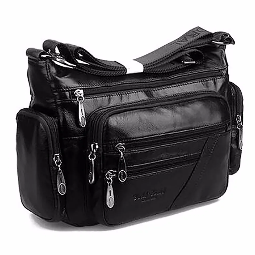 Женская винтажная сумка на плечо сумки мессенджеры из воловьей кожи первого слоя