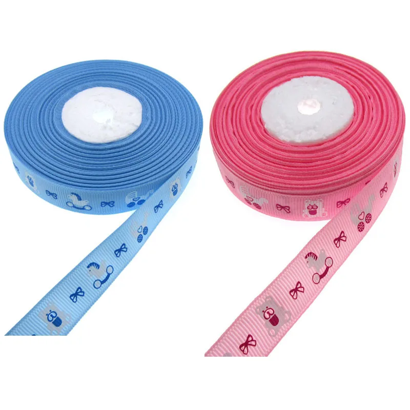 

20yards 5/8" Printed Baby Carriage Bear Horse Grosgrain Ribbon For Craft Packaging Decorations 15mm