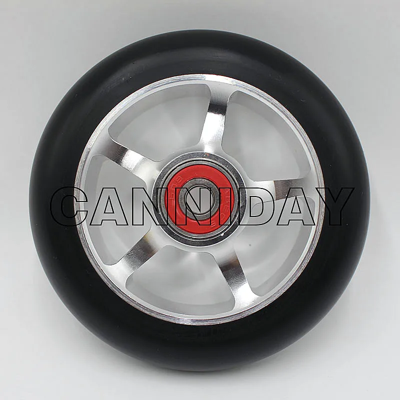 1PCS! 100mm Freestyle Stunt Aluminum PU Scooter Wheels