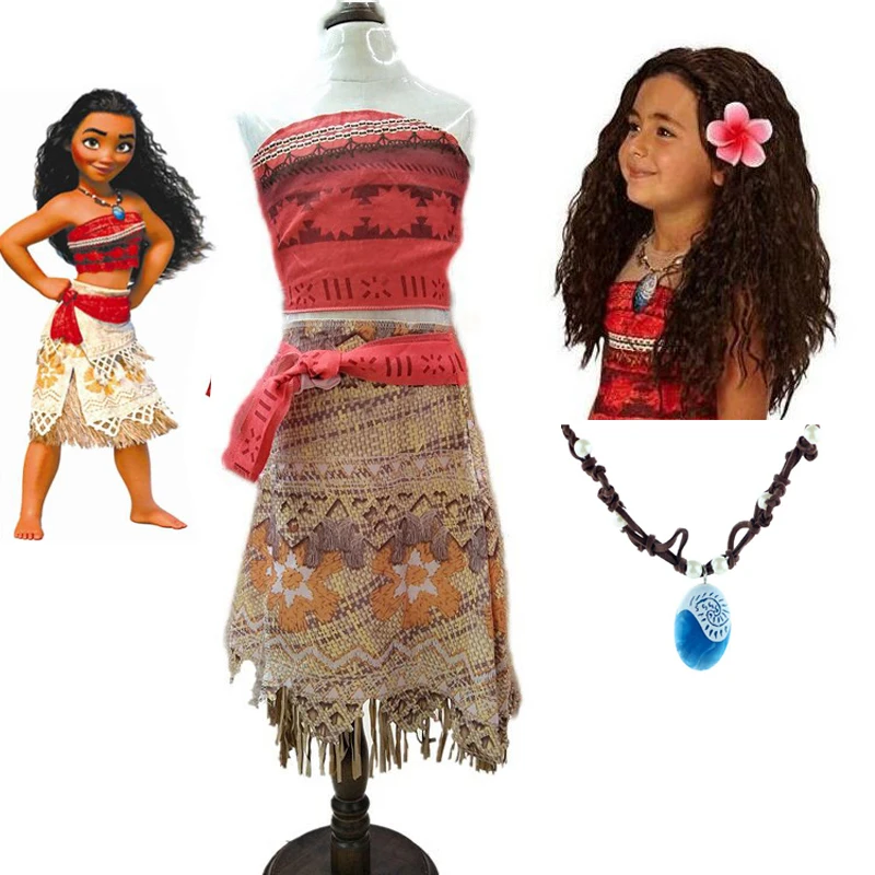 2018 Summer Moana Dress for girls Moana Princess Dresses Kids Party
