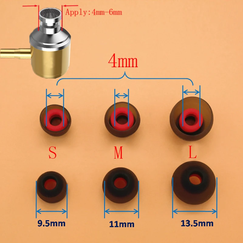 

6pcs/3pairs L M S Silicone Earphone Ear Tips Ear Pads Cover In Ear Tips for Universal Earbud Ear Pads Earphone Accessories