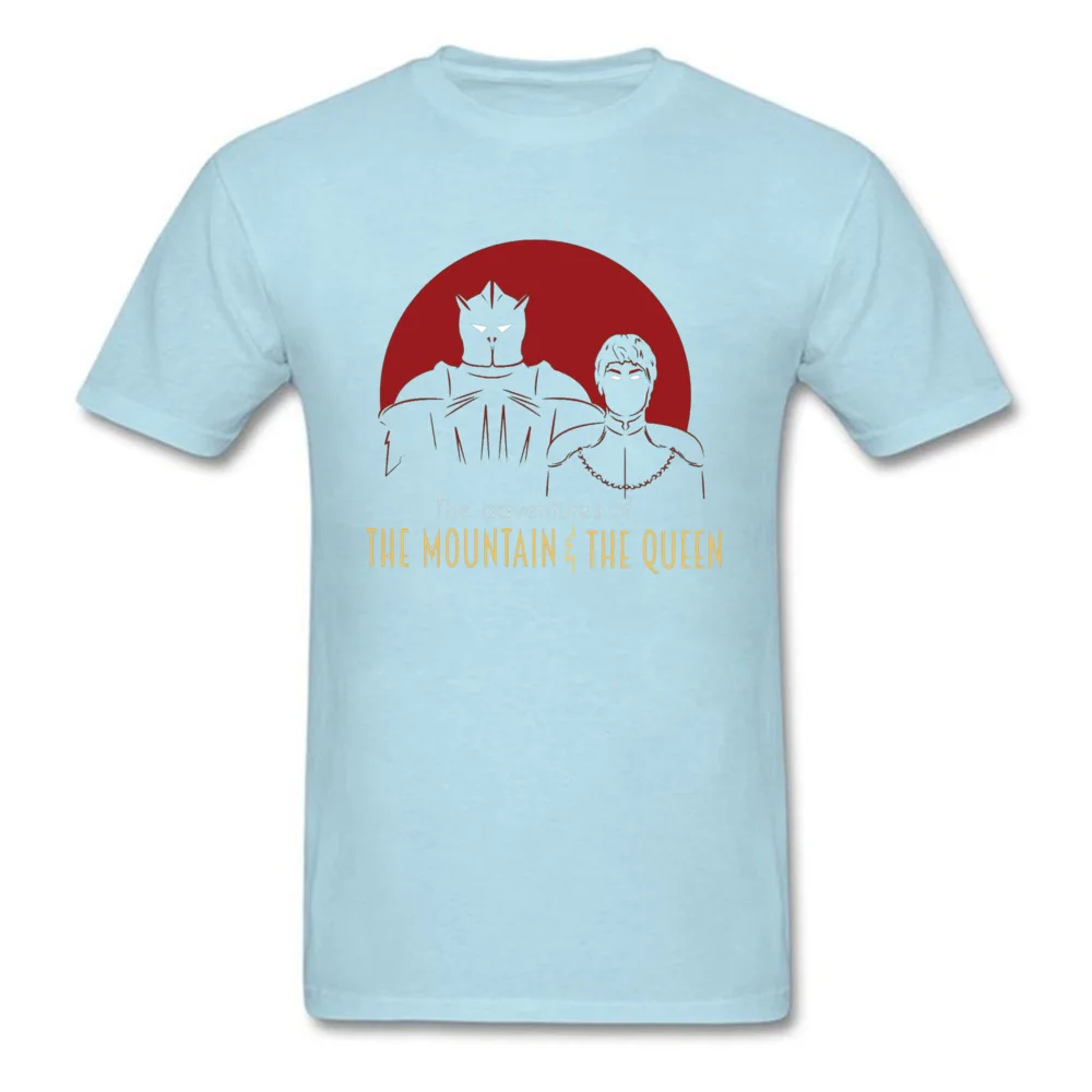 Design 2018 Man T Shirts Crew Neck Short Sleeve All Cotton Tops T Shirt Funny Tee-Shirts Wholesale The Adventures of the mountain and the queen  light