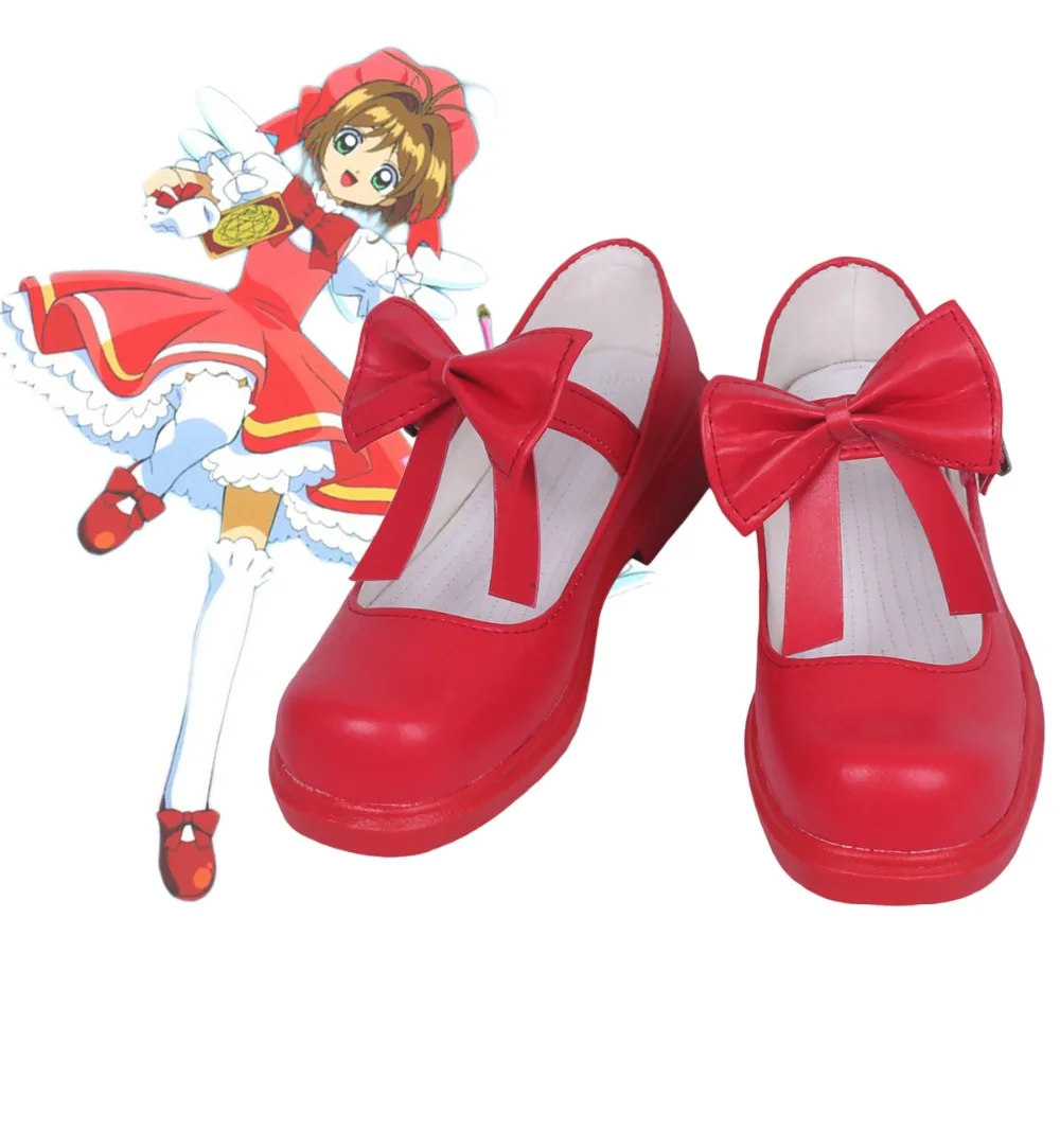 

Card Captor Sakura Clear Card Sakura Cosplay Shoes Red Custom Made